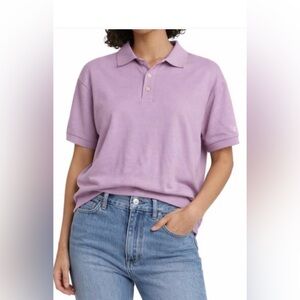Everlane Lavender Organic Cotton Polo Shirt XS